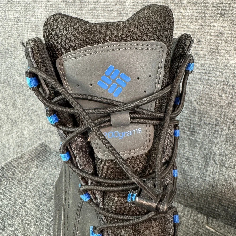 Columbia Waterproof Snow Boots Black Blue 200g Insulation Winter Mens 7 US